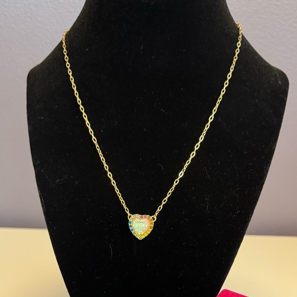 Kurt Geiger Jewelry - Kurt Geiger Iridescent Heart Necklace